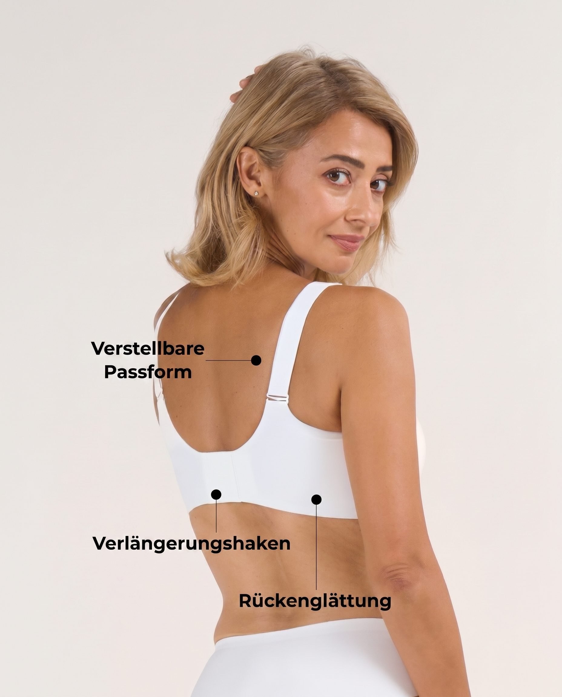 Nahtloser Soft-V BH ohne Bügel mit vollem Jelly-Support